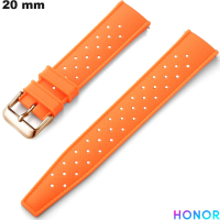 Uhrenarmband 20 mm Orange Gummi Honor günstig