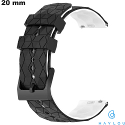 Bracelet Haylou 20 mm Caoutchouc Noir de montre