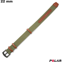 Armband Grün Stoff 22mm Breiter Handgelenk Polar / Kostenlose Lieferung