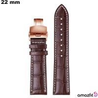 Kaufen Sie 22 mm echtes Leder-Armband für Amazfit Smartwatch