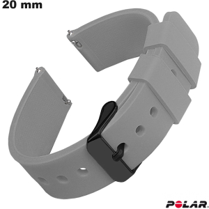 Verkauf von grauem 20 mm wasserdichtem Polar-Gummi-Uhrenarmband