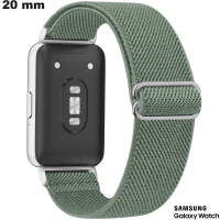 Bracelet Tissu Vert extensible Samsung 20mm  #  Port Gratuit dès 20€