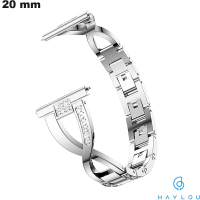Bracciale 20 mm Argentato orologio Metallo Haylou ● Spedizione Gratuita