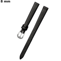 Echtes Lederarmband 8 mm für Uhr Schwarz - Einfache Montage