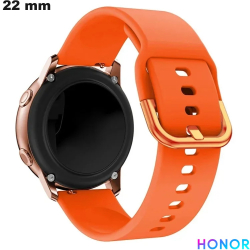 Bracelet pour montre Orange Silicone 22mm Honor flexible