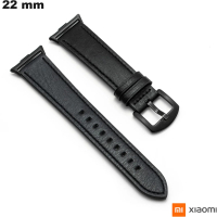 Verkauf 22mm Xiaomi Smartwatch Armband Blau Leder