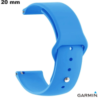 Armband Caoutchouc für Garmin Uhr Blau 20 mm ● Versandkostenfrei ab 20€