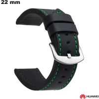 Huawei Armband kaufen für Uhr Schwarz 22 mm Kunstleder