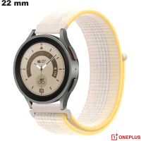 White Fabric Bracelet 22 mm for OnePlus / Shipping within 24h