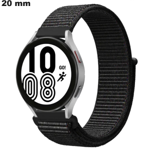 Armband Kratzer 20mm Schwarz Stoff Uhren | Versand 24h