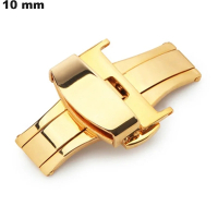 10 mm Verschlussarmband Edelstahl Schmetterling günstig vergoldet günstig