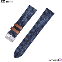 Bracciale per orologio connesso in pelle PU blu Amazfit 22 mm di qualità