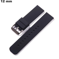 Verkauf Trend-Armband Gummi 12 mm Schwarz für Uhren