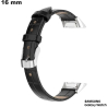 Uhrarmband 16mm Samsung Echtes Leder Schwarz von hoher Qualität
