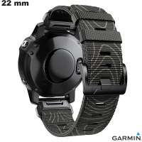 Armband Gewebe QuickFit 22 mm Schwarz Garmin Smartwatch günstig