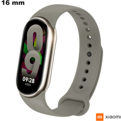 Pulseira de 16 mm para relógio de silicone Xiaomi cinza