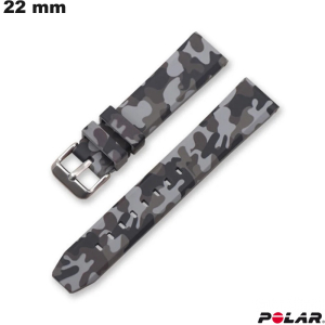 Armband Polar Grau für Uhr 22 mm Silikon ● Kostenlose Lieferung