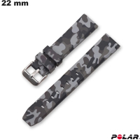 Armband Polar Grau für Uhr 22 mm Silikon ● Kostenlose Lieferung