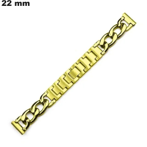 Bracciale in Metallo 22mm Dorato per Orologio Gioiello ● Spedizione Veloce