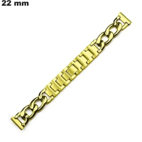 Armband Metall 22mm Gold für Schmuckuhr ● Schnelle Lieferung
