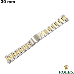 Bracelet Oyster 20 mm Métal montre Rolex Argenté