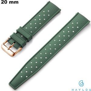 Verkauf von 20 mm Haylou Silikon Smartwatch-Armbändern in Grün