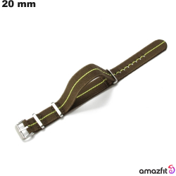 Bracelet de montre connectée 20 mm Amazfit Tissu Vert