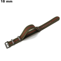 Armband aus grünem Stoff für 18mm Uhr / Kostenloser Versand