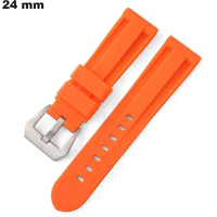 Armband Orange 24mm für Uhr Silikon / Bester Preis