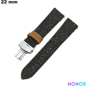 Armband 22 mm echtes Leder grün Honor Uhr günstig