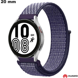 Bracelet Huawei Violet Tissu 20 mm montre connectée