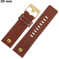 Echter Leder-Armband für Uhr Braun 22mm ● Kostenlose Lieferung