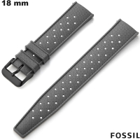 Armband 18mm Gummi Fossil für Uhr Grau günstig