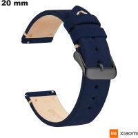 Pulsera Xiaomi Azul para reloj de 20mm de cuero auténtico barato