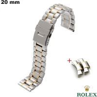 Bracelete 20 mm para relógio Metal Oyster Rolex em Prata barata