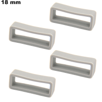 4 Passants Gris Silicone  pour montre 18mm  |  Expédition 24h