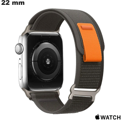 Bracelet Tissu Apple Watch 22mm Planche à voile Noir