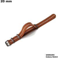 Armband 20mm für Smartwatch Samsung Braun Nylon von hoher Qualität