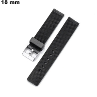 Armband Kunststoff 18mm Uhr Schwarz | Schneller Versand
