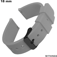 Armband 18mm grau Silikonarmband atmungsaktiv für hochwertige Withings-Uhren