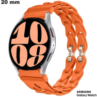 Armband für 20 mm Samsung Uhr Günstiges orangefarbenes Kautschuk