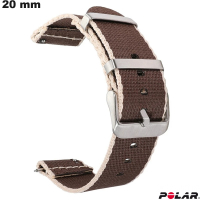 Polsbandje Nylon voor 20 mm Polar Slimme Horloge Bruin van kwaliteitsklasse