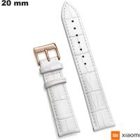 Armband für Xiaomi-Uhr Weiß Echtes Leder 20mm günstig