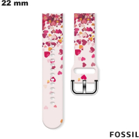 Armband Silicoon 22 mm horloge Hart Roze Fossil goedkoop