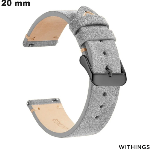 Verkauf Armband Grau 20 mm Smartwatch Leder Withings