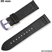 Armbanduhr 20mm Withings schwarz echtes Leder von hoher Qualität