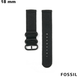 Armband Fossil Zulu Sport Gewebe 18mm Schwarz für Smartwatch