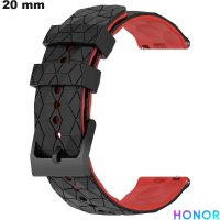Uhrenarmband 20 mm Schwarz Honor Silikon / Versand kostenlos ab 20 €