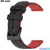 Uhrenarmband 20 mm Schwarz Honor Silikon / Versand kostenlos ab 20 €