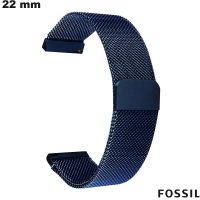 Vente Bracelet de montre intelligente Bleu Acier Fossil